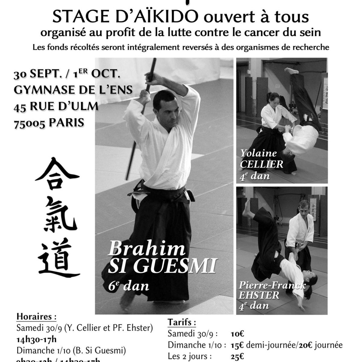 Un combat pour la vie – Stage d&rsquo;aikidô en faveur de la lutte contre le cancer du sein